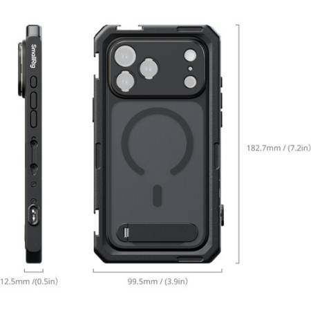 SmallRig 5543 (Flagship Edition) - profesjonalna klatka do filmowania do iPhone 17 Pro Max - wymiary